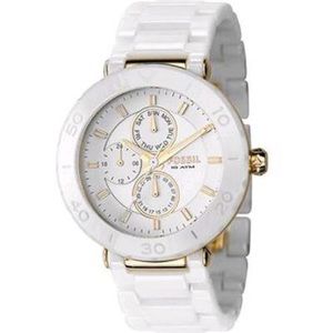 White Ceramic Fossil Watch
